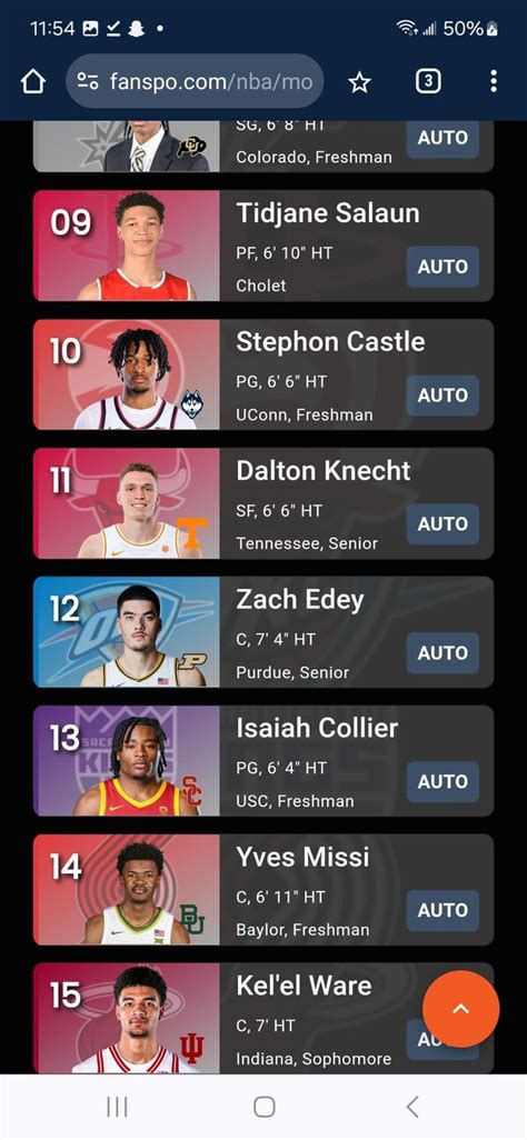 fanspo nba mock